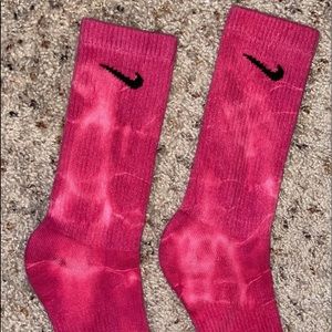 Red Tie Dyed Nike Socks